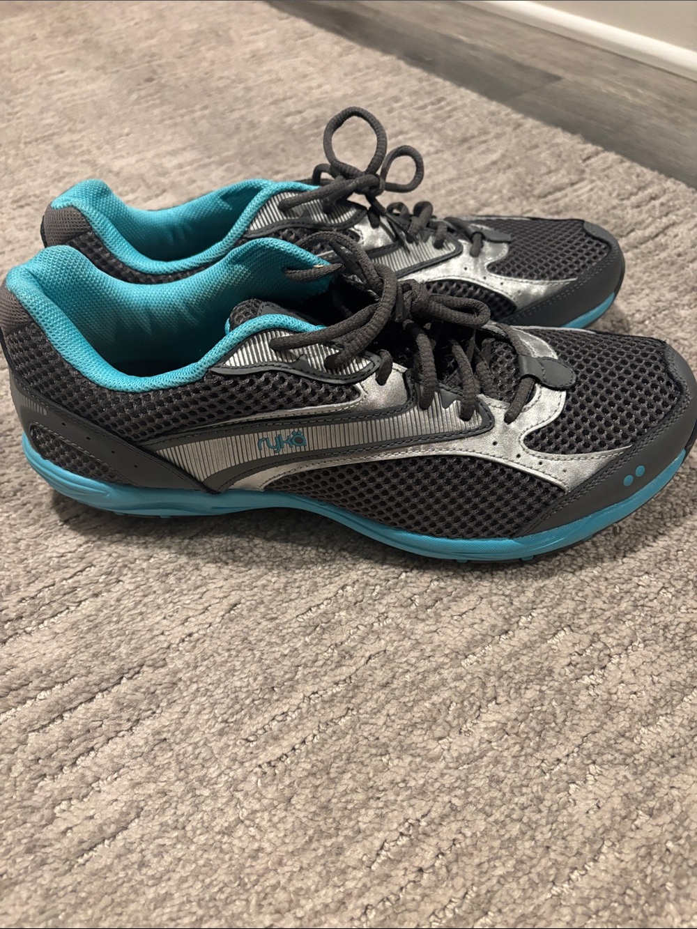 Ryka Gray and Teal Women's Running Shoes size 11